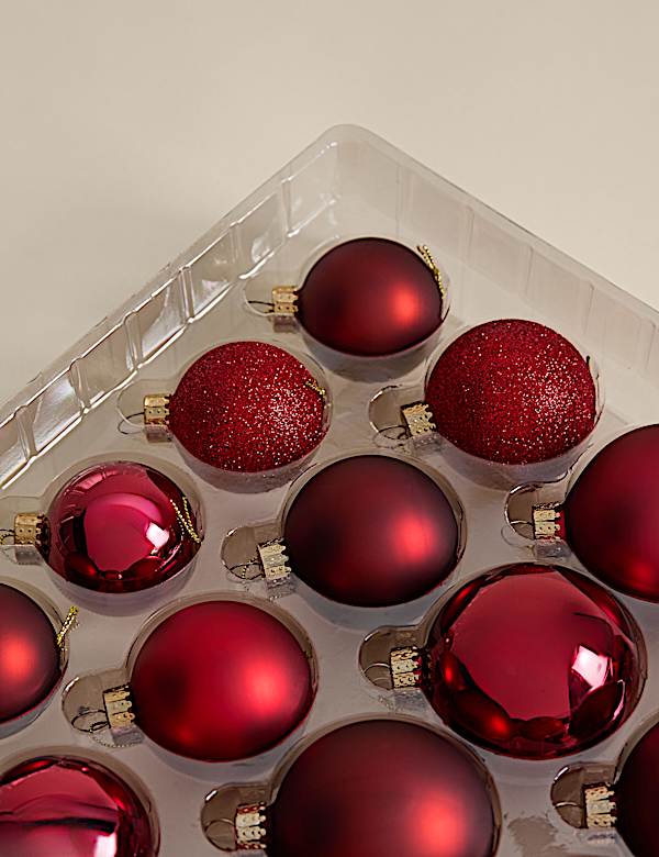50pk Glass Baubles - NZ