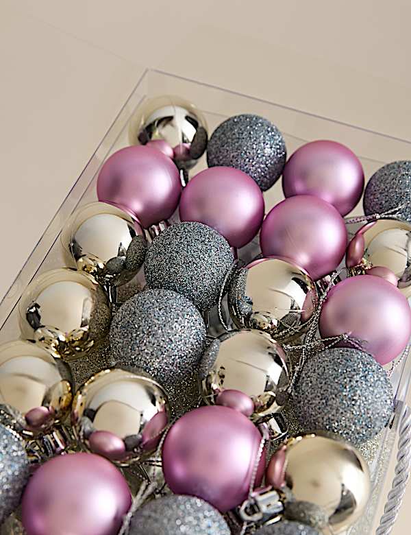 80pk Shatterproof Baubles - CN