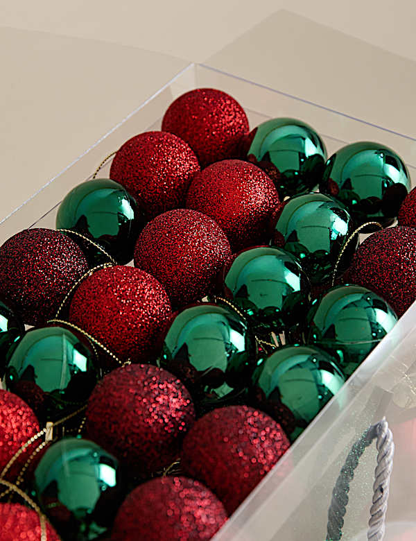 80pk Shatterproof Baubles - CH