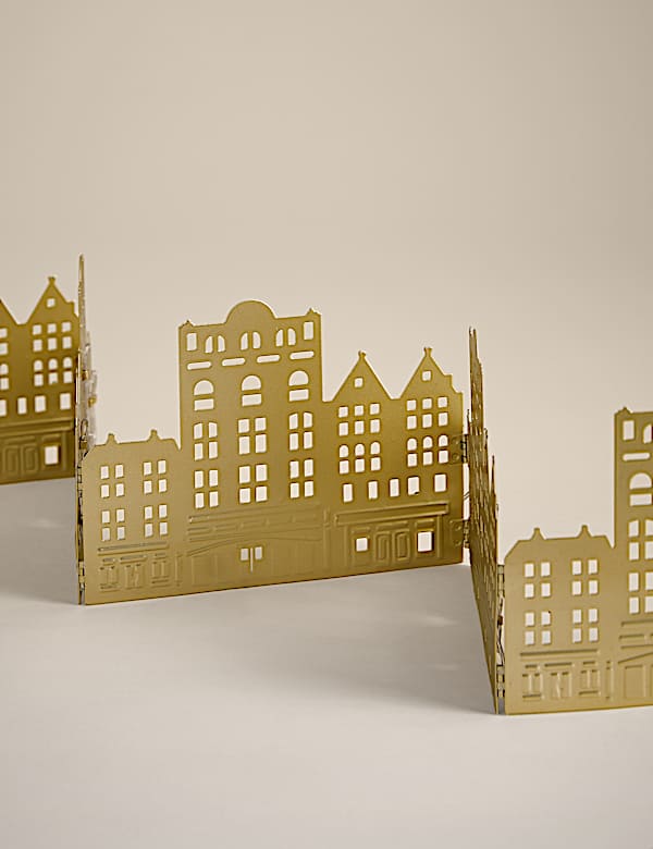 Διακοσμητικό που φωτίζει με σχέδιο σπίτια - GR