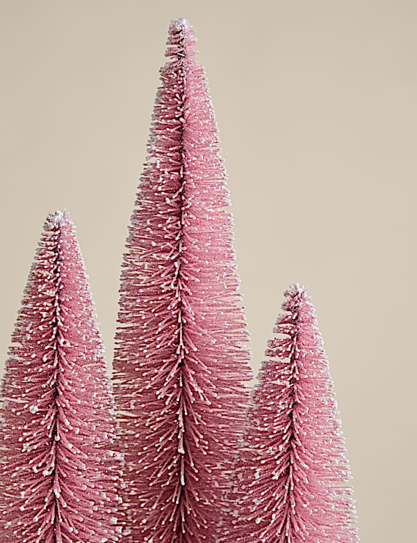 סט 3 קישוטים לחדר בצורת עצי מחט - IL