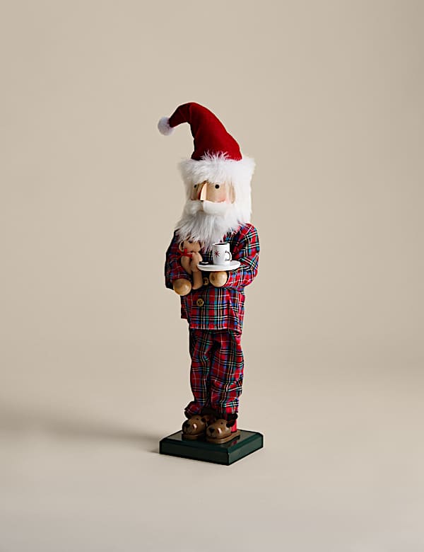 Adorno de cascanueces con diseño de Papá Noel en pijama para habitación - ES