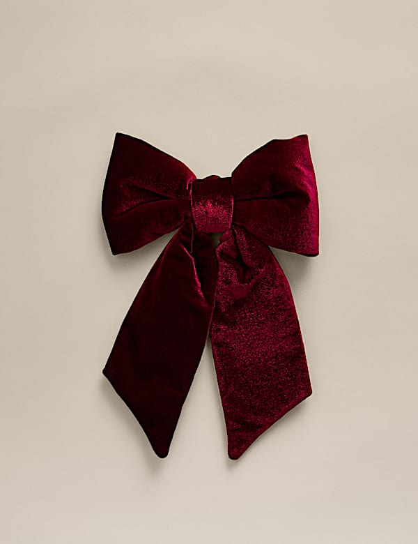 Velvet Bow Tree Topper - GR
