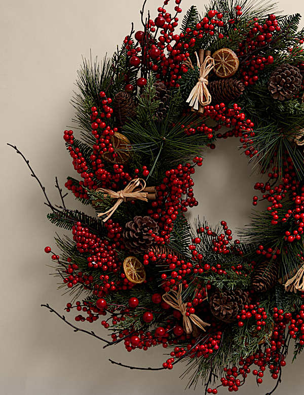 Berry, Orange and Cinnamon Wreath  - AL