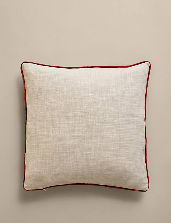 Pure Cotton Floral Embroidered Cushion - BN