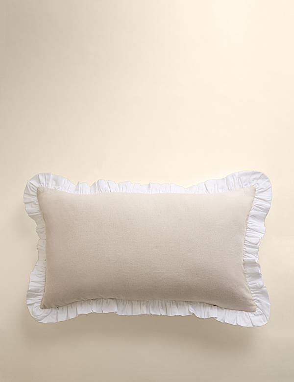 Pure Cotton Floral Embroidered Bolster Cushion - PT