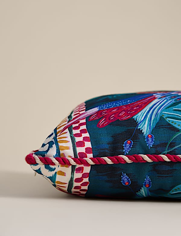 Lot de 2 coussins d&rsquo;ext&eacute;rieur &agrave; imprim&eacute; oiseau - FR