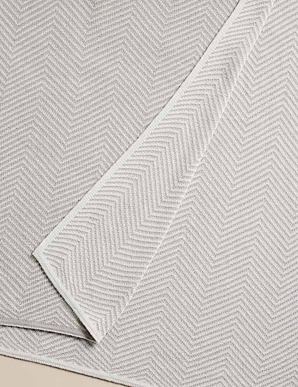 Pure Cotton Chevron Knitted Throw - CZ