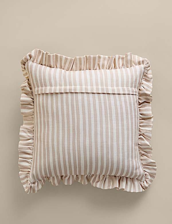 Pure Cotton Floral Embroidered Cushion - FR