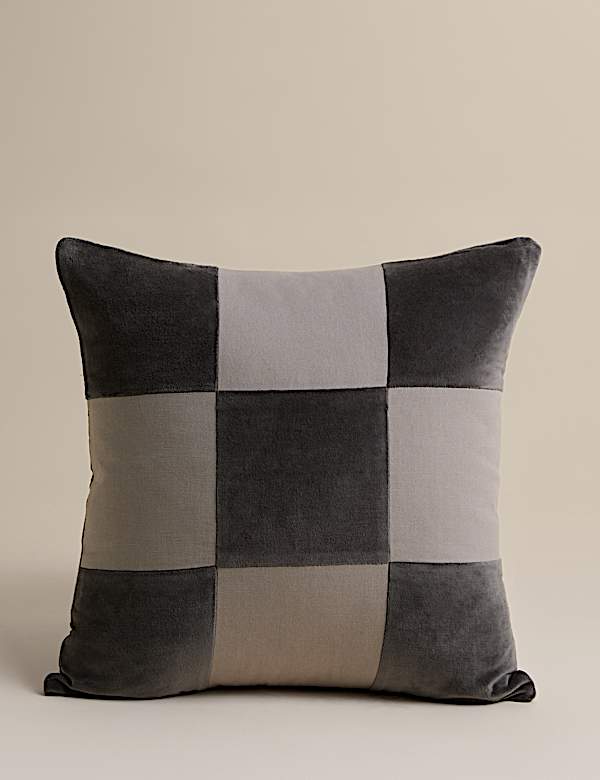 Pure Cotton Checkerboard Cushion - AU