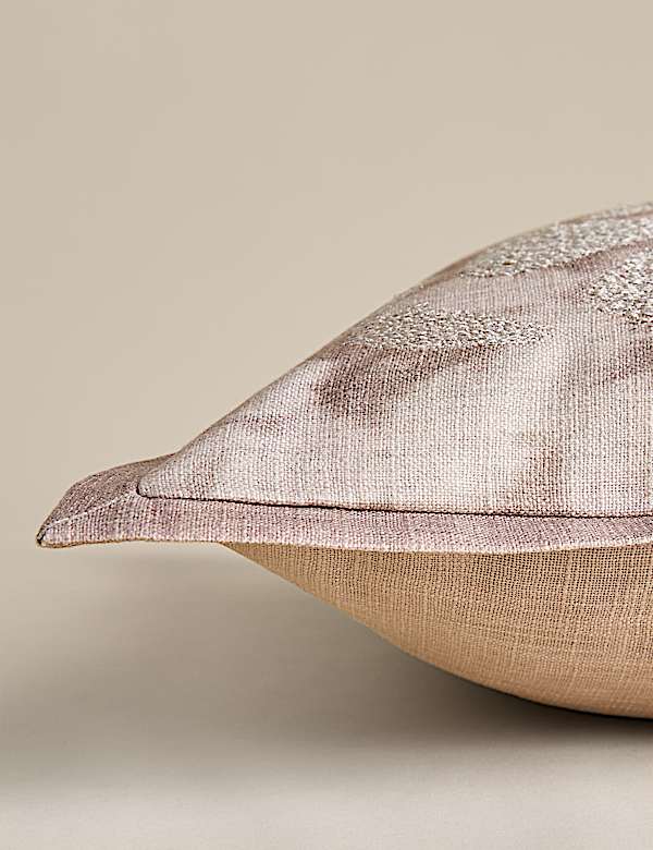 Pure Cotton Floral Suede-Look Cushion - AU