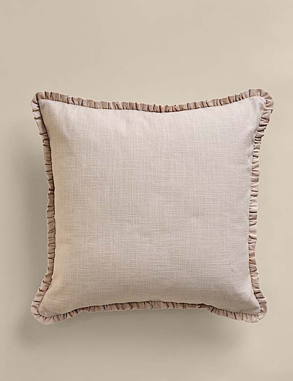Pure Cotton Floral Embroidered Cushion - SI