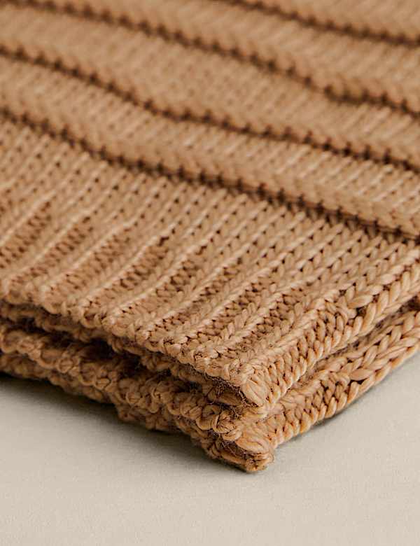 Ribbed Knitted Throw - RO
