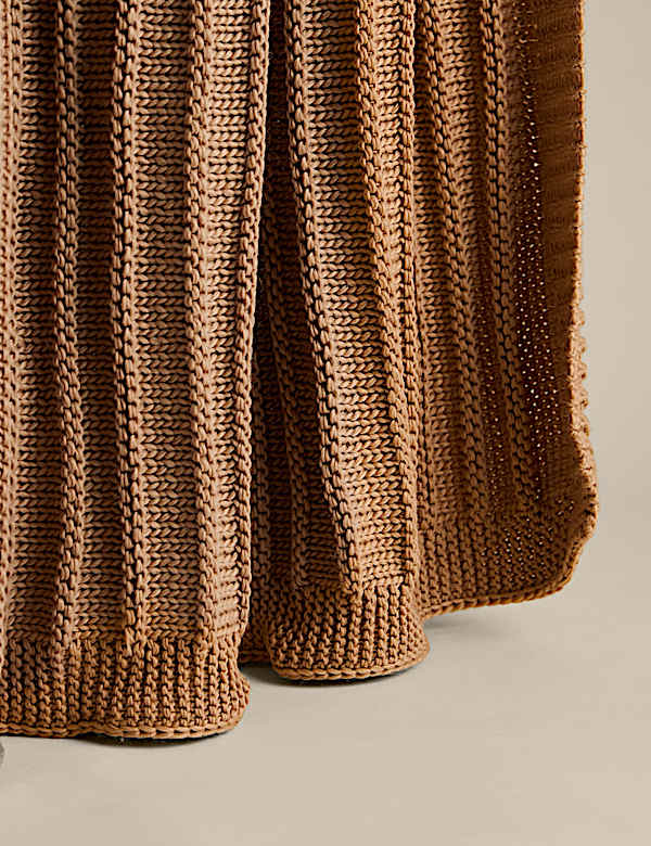 Ribbed Knitted Throw - RO