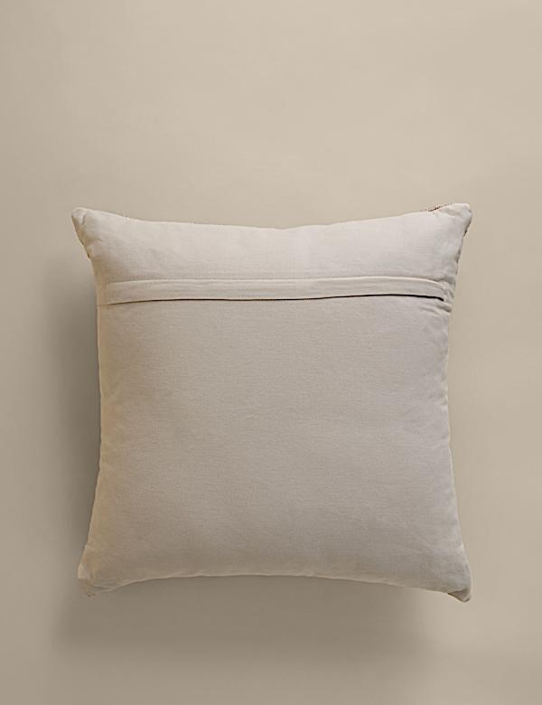 Pure Cotton Checked Textured Cushion - KG