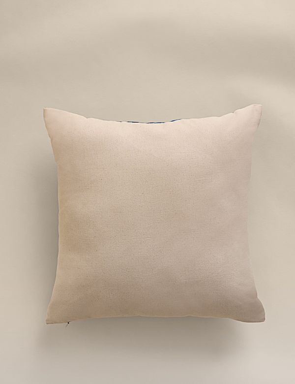 Coussin en velours c&ocirc;tel&eacute; 100 % coton lav&eacute; - CH