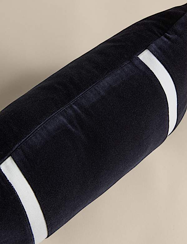 Pure Cotton Double Stripe Bolster Cushion - NL