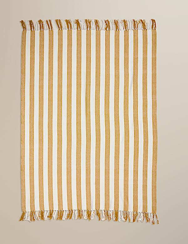 Pure Cotton Woven Striped Throw - AU