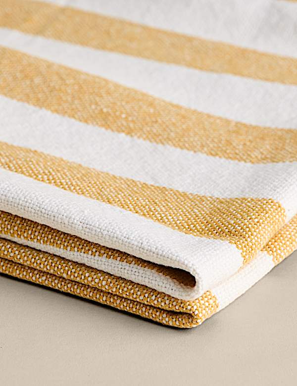 Pure Cotton Woven Striped Throw - AU