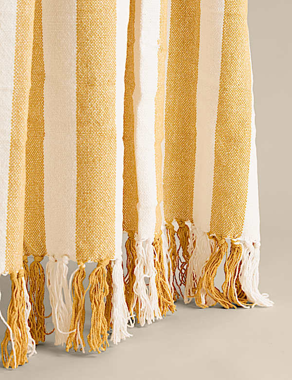 Pure Cotton Woven Striped Throw - AU