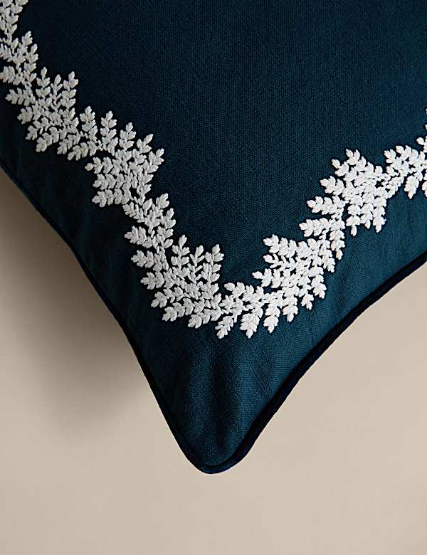 Pure Cotton Embroidered Border Cushion - CZ