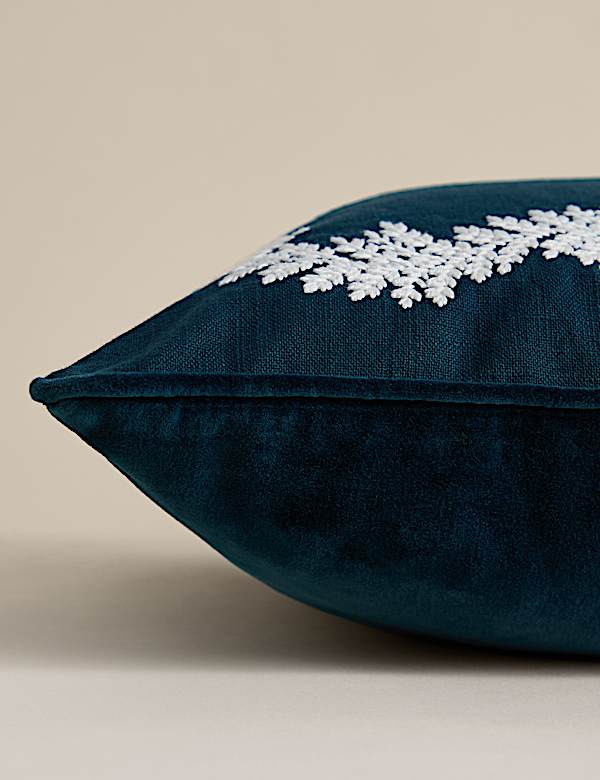 Pure Cotton Embroidered Border Cushion - CZ