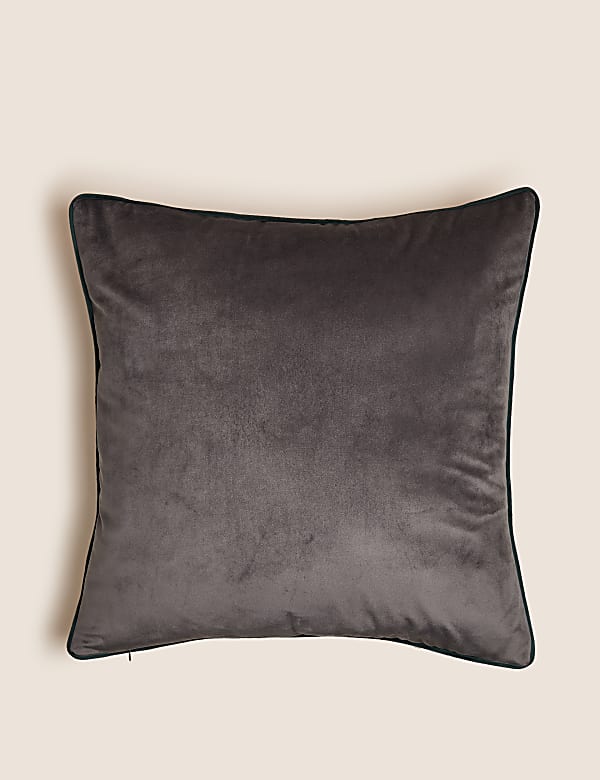 Velvet Cheetah Embroidered Cushion