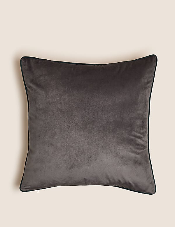Velvet Cheetah Embroidered Cushion