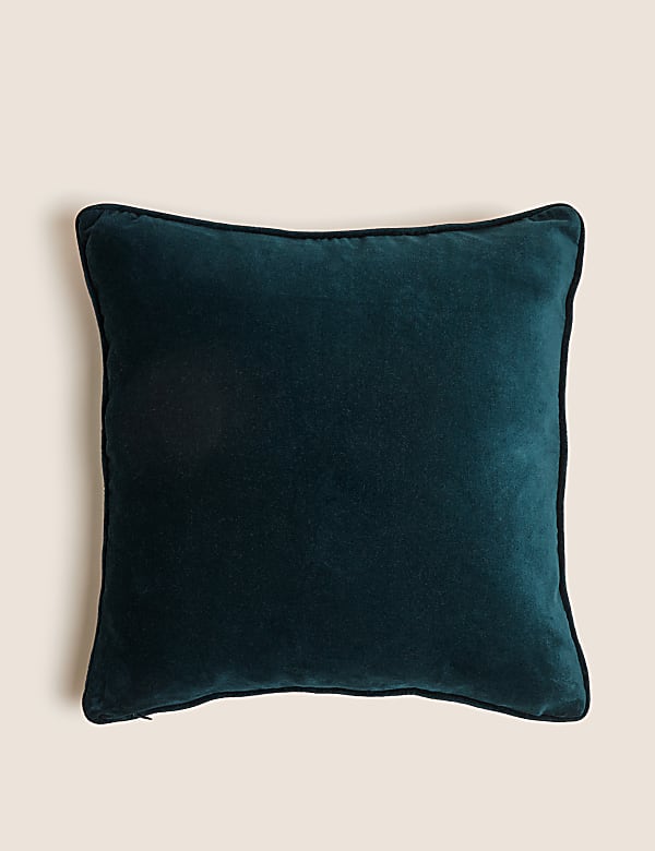 Pure Cotton Velvet Fan Print Cushion