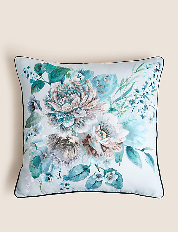 Pure Cotton Blossom Floral Cushion - AT