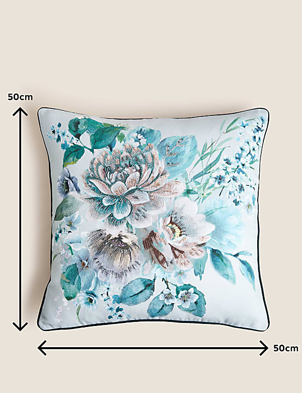 Pure Cotton Blossom Floral Cushion