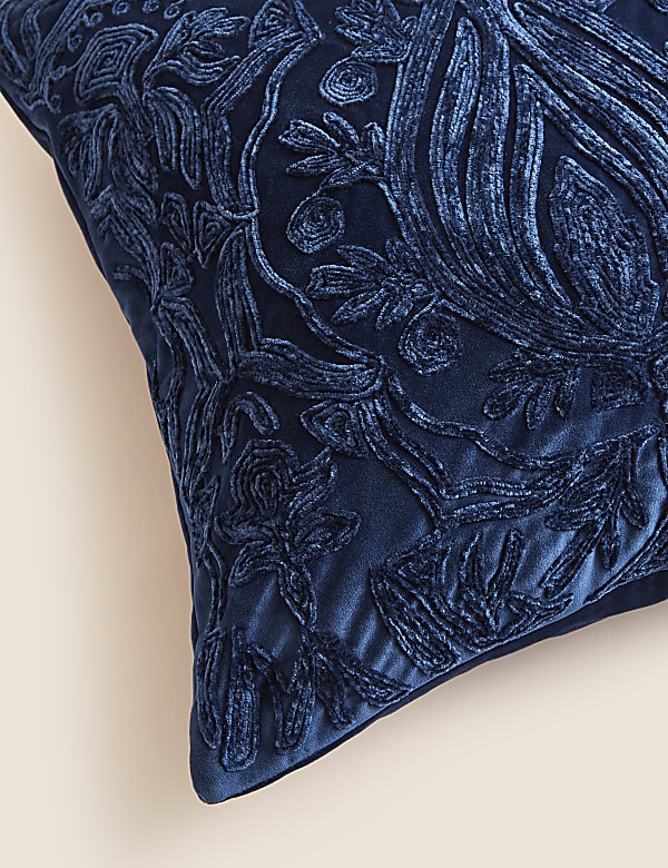 Velvet Embroidered Cushion