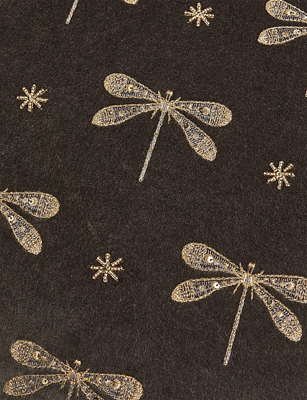Pure Cotton Velvet Embroidered Cushion
