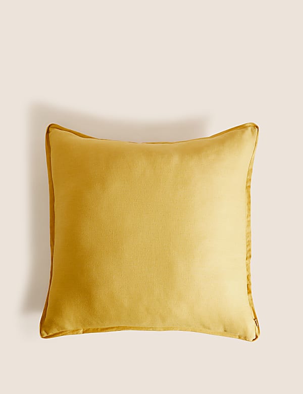 Coussin en coton &agrave; motif fleuri - LU