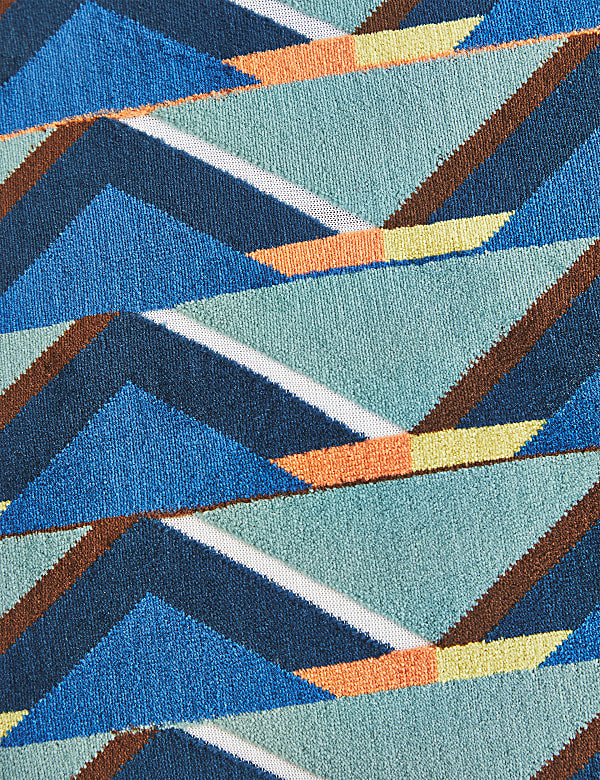 Velvet Geometric Cushion