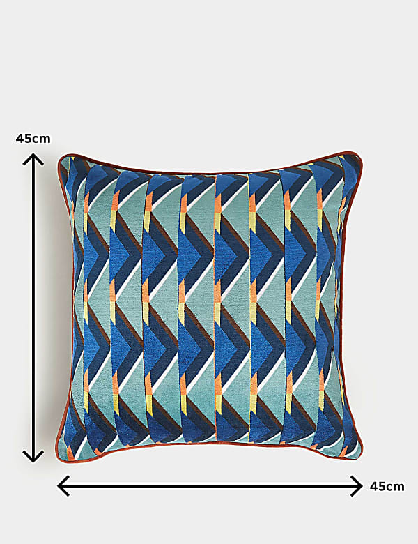 Velvet Geometric Cushion