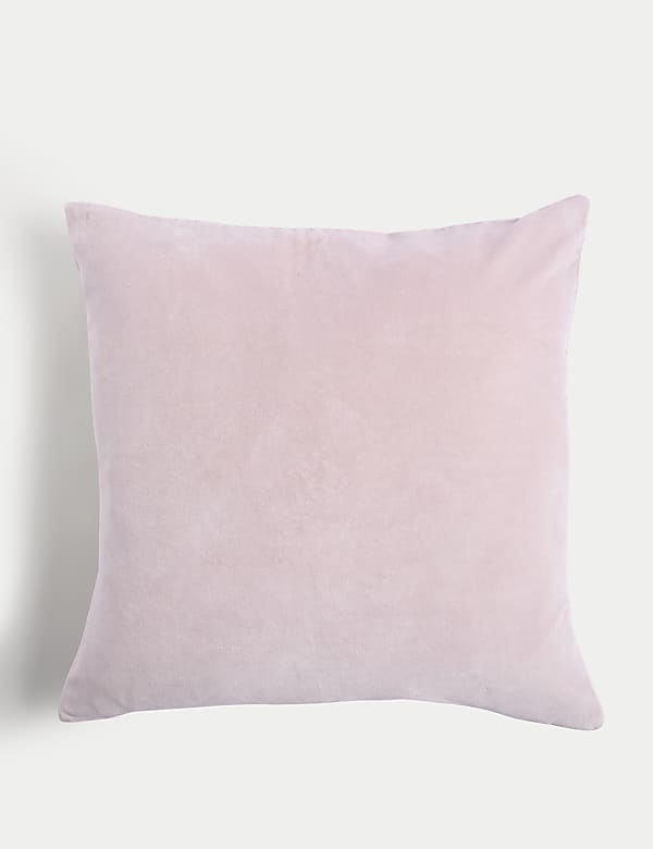 Velvet Cherry Blossom Embroidered Cushion - RS