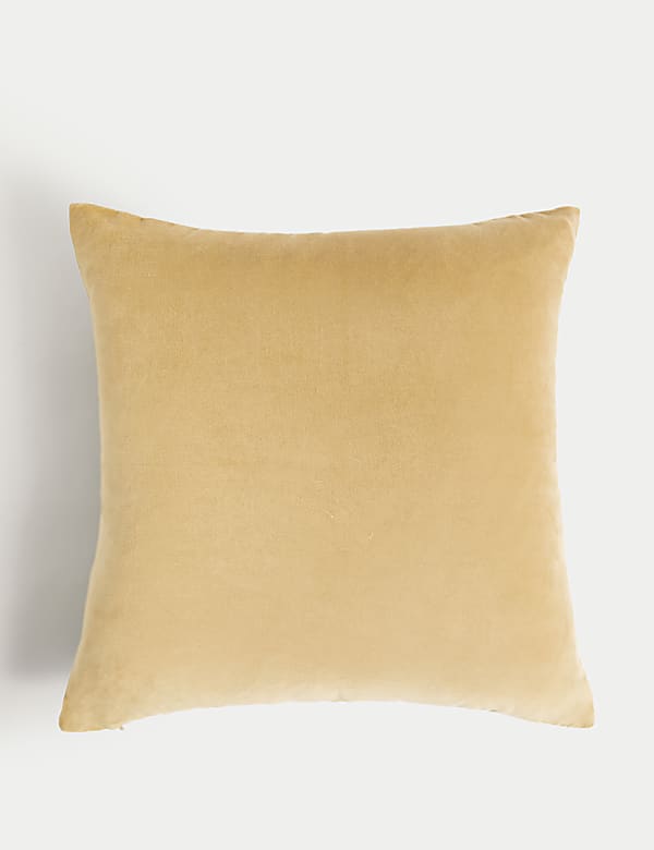 Velvet Cherry Blossom Embroidered Cushion - FR