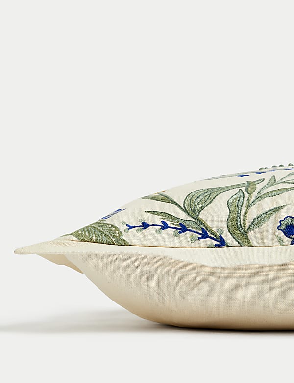 Cotton with Linen Embroidered Cushion - AU