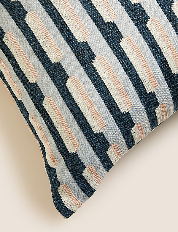 Bantalan Kursi Motif Geometris Chenille - ID