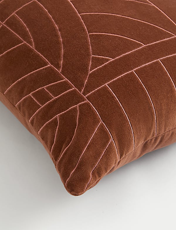 Velvet Embroidered Bolster Cushion - NO