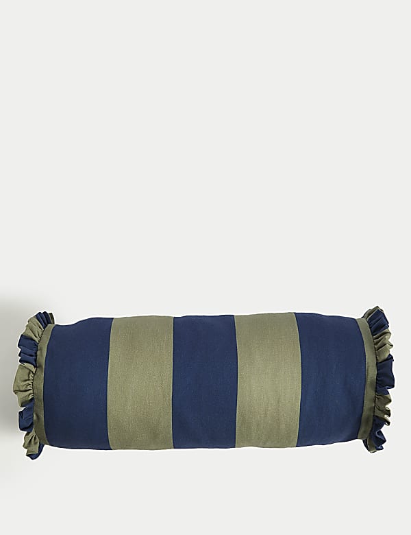 Pure Cotton Striped Bolster Cushion - BG