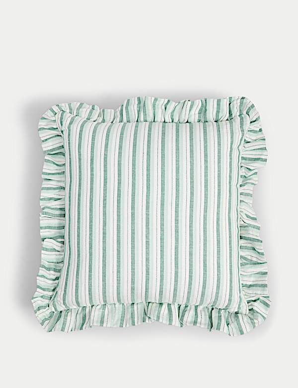 Linen Blend Striped Cushion - NZ