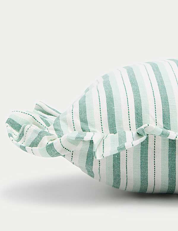 Gestreiftes Kissen aus Leinenmischung - DE