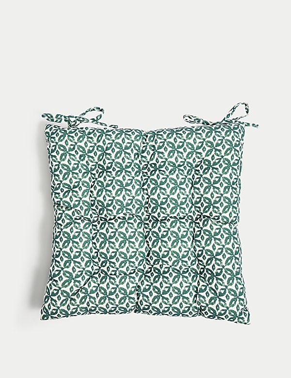 Set of 2 Geometric Outdoor Seat Pads Cushions M S CY