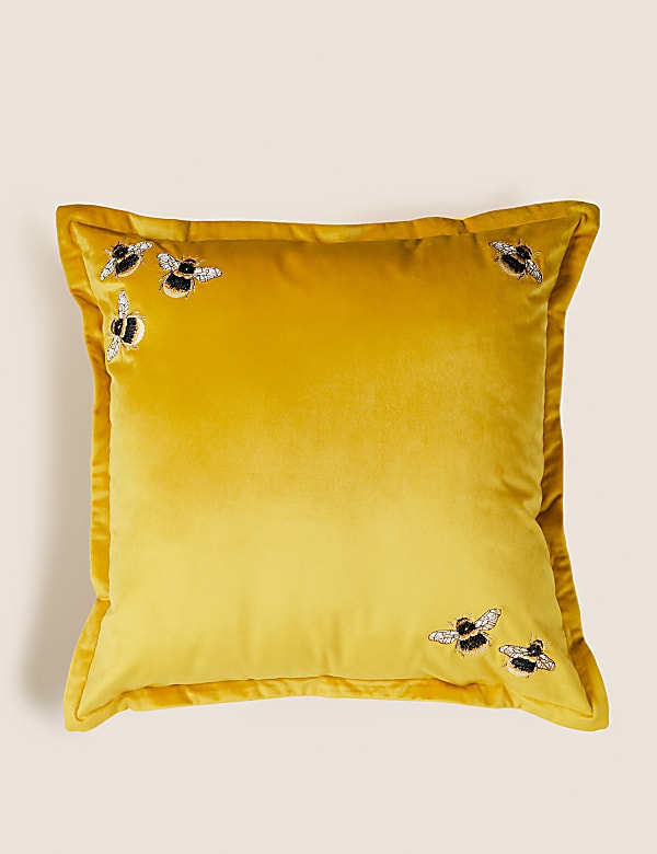 Bee velvet cushion shop