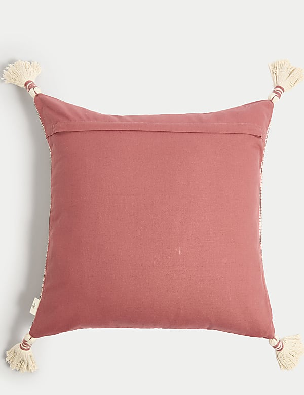 Teksturowana poduszka dekoracyjna z frędzlami 100% bawełny - PL