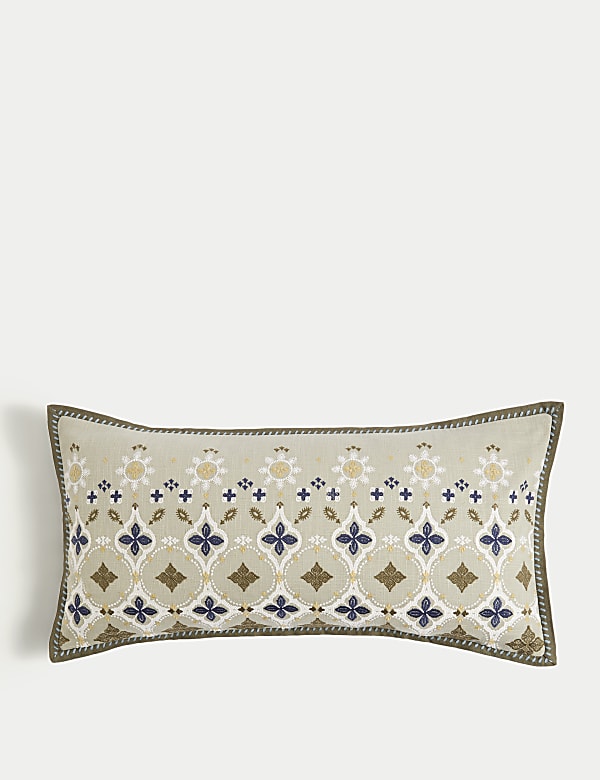 Jaipur Bandhani Cotton Rich Bolster Cushion - DK