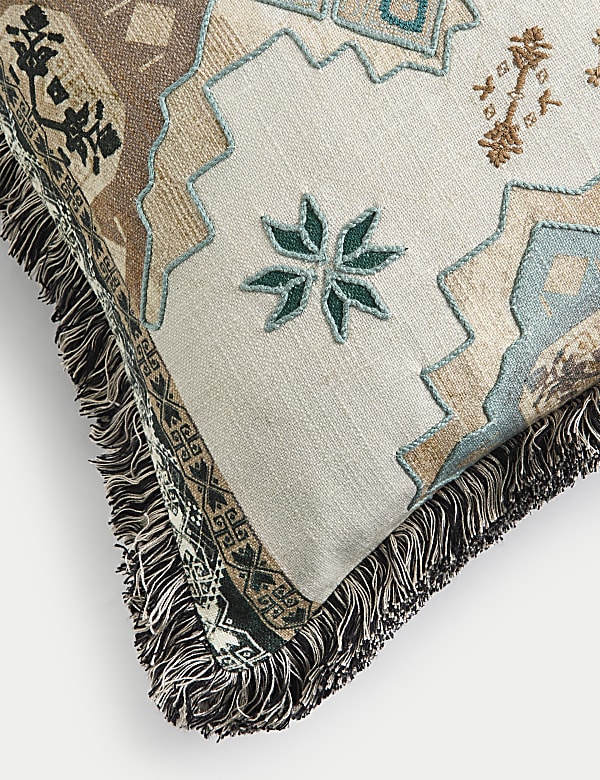 Pure Cotton Alta Embroidered Cushion - US