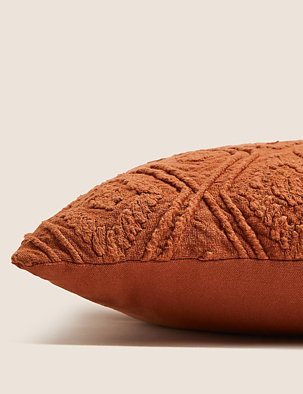 Pure Cotton Geometric Textured Cushion - EE